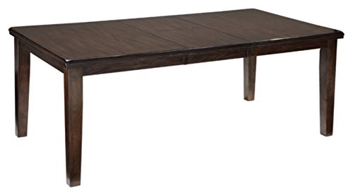 Signature Design by Ashley Haddigan Traditional Rectangular Dining Extension Table, Seats up to 8, Dark Brown Signature Design by Ashley