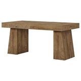 Tribesigns 55" Executive Desk, Wooden Office Desk with Double Pedestal, Modern Simple Computer Writing Table for Home Office, Light Brown Tribesigns