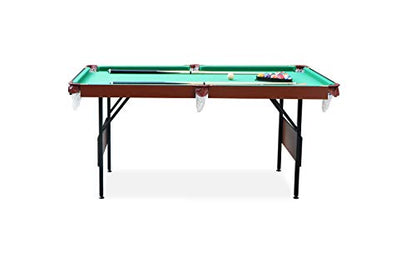 RACK Crux 55 in Folding Billiard/Pool Table (Green)-Portable and Space-Saving Entertainment! - WoodArtSupply