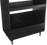 Crosley Furniture Liam Turntable Record Player Stand with Storage for Vinyl Records, Mid Century Modern, Black Crosley Furniture