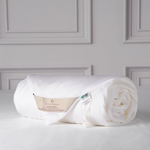 CUDDLE DREAMS Lightweight Silk Filled Comforter for Summer, Detachable Tencel Duvet Cover for Easy Care, Naturally Breathable (White, Twin) CUDDLE DREAMS