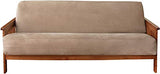 SureFit Home Décor Soft Suede Futon Slipcover, Polyester, Machine Washable, One Piece, Taupe Color SureFit