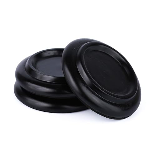 FameFame Solid Wood Piano Caster Piano Leg Floor Protectors, 3-Pack Grand Piano Caster Cups with Non-Slip & Anti-Noise Foam (Black) FameFame
