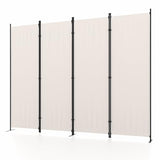 Kecreque Room Divider 4 Panel Partition Room Dividers & Folding Privacy Screens w/ 3 Metal Feet,88" W Portable Wall Doubles as a Dressing Screen Wall Divider for Office Bedroom Children's Room,White Kecreque