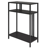 Henn&Hart 22" Wide Rectangular Console Table with Metal Shelves in Blackened Bronze, Entryway Table, Accent Table for Living Room, Hallway Henn&Hart