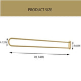 Hanging Room Divider Curtain Rod U Shaped Wall Divider for Privacy Separation Modern Room Separator Curtain Track Metal Space Divider for Bedroom, Fitting Room and Beauty Salon Privacy (Black) Generic