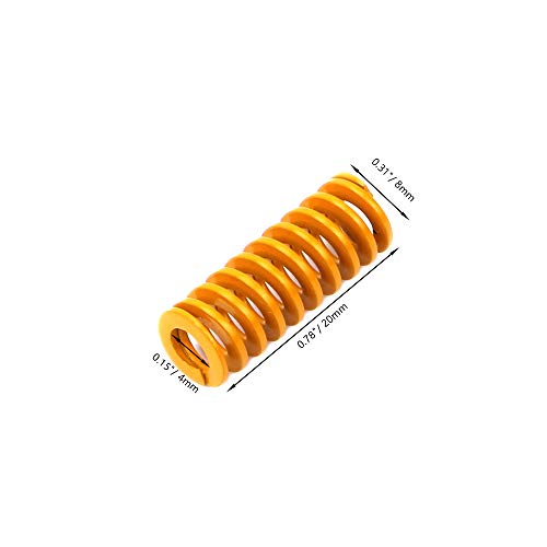 FYSETC 3D Printer Ender 3 Springs, 8mm OD 20mm Length Compression Mould Die Springs Light Load for Crealty Ender 3 S1/3 Pro/3 V2/3 Max, Ender 3 Neo/Ender 3 V2 Neo Hot Bed Leveling-Pack of 10 - WoodArtSupply