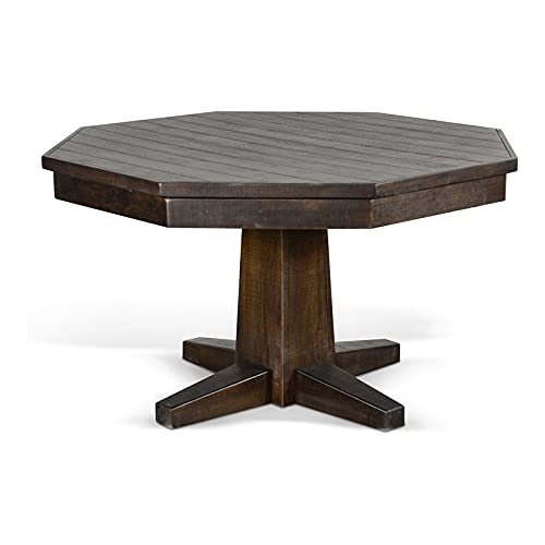 Pemberly Row Transitional Wood Game & Dining Table in Tobacco Leaf Pemberly Row