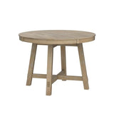 P PURLOVE Round Kitchen Table, Round Extendable Dining Table with 16" Leaf,Wood Dining Table Round,Natural Wood Wash Dinner Table P PURLOVE