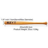SZYT 25 inch Wood Baseball Bat Self-Defense Softball Bat Home Defense Lightweight Yellow SZYT