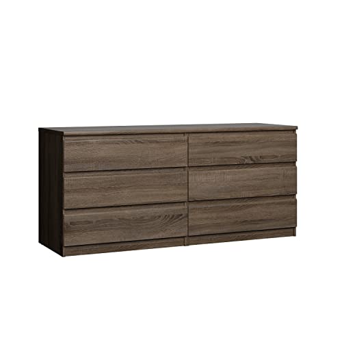 Tvilum Scottsdale 6 Drawer Double Dresser, Truffle Tvilum