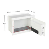 Wall Safe - Digital Safety Box with Passcode for Quick Access and Backup Key - Personal Safe for Cash or Jewelry - Wall Safes by Paragon (White) Stalwart