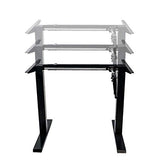 ErgoMax Black Height Adjustable Crank Desk Frame, Tabletop Not Included, 48.56 Inch Max Height Ergomax