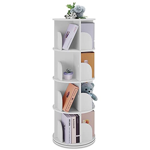 NAIYUFA 360-Degree Rotating Bookshelf - Versatile Floor Standing Bookcase for Kids & Adults - WoodArtSupply