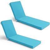 Summsun Chaise Lounge Cushions Outdoor Set of 2 - Waterproof and Fade Resistant Sun Lounger Replacement Cushions - Patio Lounger Pads with Removable Cover for Pool, Deck, Lawn, 72 x 21 x 3 Inch, Teal