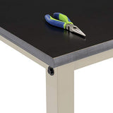 Global Industrial Adjustable Height Workbench Square Tubular Leg, Phenolic Resin Safety Edge, 72" W x 30" D, Tan Global Industrial