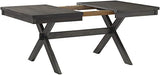 Crosley Furniture Hayden 9-Piece Modern Farmhouse Dining Table Set for 8 with 6 Slat and 2 Parsons Chairs, Slate Crosley Furniture