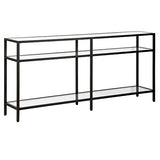 Henn&Hart 64" Wide Rectangular Console Table in Blackened Bronze, Entryway Table, Accent Table for Living Room, Hallway Henn&Hart