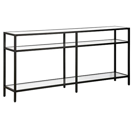 Henn&Hart 64" Wide Rectangular Console Table in Blackened Bronze, Entryway Table, Accent Table for Living Room, Hallway Henn&Hart