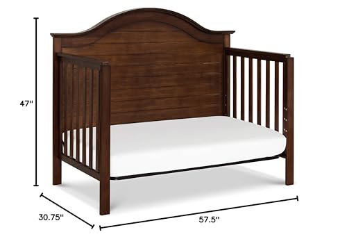 Carter's by DaVinci Nolan 4-in-1 Convertible Crib in Espresso, Greenguard Gold Certified, 57.5x30.8x47 Inch (Pack of 1) - WoodArtSupply