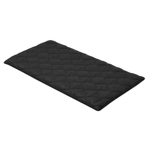 VEVOR 9-Layer Japanese Futon Mattress, 3.5" Thick Twin Tatami Mat, Foldable Roll Up Mattress for Sleeping with Storage Bag, Portable Floor Mattress for Camping Dormitory Yoga, Black VEVOR
