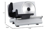 SUPER DEAL Premium Electric Food Meat Slicer - 7.5inch Stainless Steel Blade Home Kitchen Deli Meat Food Vegetable Cheese Cutter - Thickness Adjustable - Spacious Sliding Carriage - Easy to Clean SUPER DEAL