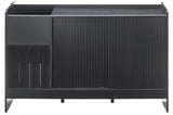 Crosley Furniture Arden Mid Century Record Storage Console Turntable Stand, Vinyl Storage Up to 315 Records, Black Crosley Furniture