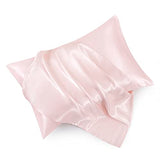 N\A HommxJF Blush Pink Satin Sheets Twin Size Sheets Set Silky Sheets, 3 Pieces Bedding Sheets & Pillowcases with 1 Flat Sheet + 1 Deep Pocket Fitted Sheet + 1 Pillowcase (Blush Pink, Twin) N\A