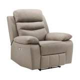 Lexicon Recliner Chair Living Room Leather Match Reclining Sofa Chair, Home Theater Seating, Wall Hugger Recliner, Power Recliner Sofa Chair for Living Room/Office/Apartment, Latte