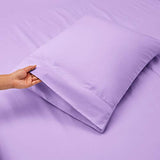 Hearth & Harbor Extra Deep Pocket Queen Size Sheet Set - 4 Piece Ultra Soft & Breathable Bed Sheets Set - Fits Up to 24" Mattress - Hotel Luxury Bed Sheet Set, Lavender Hearth & Harbor
