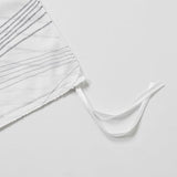SUSYBAO Aesthetic Striped Duvet Cover King 100% Cotton 3 Pcs Set 1 Abstract Black Stripe Duvet Cover with Zipper Ties 2 Pillowcases Minimalist White Pinstripe Bedding Set Soft Comfy SUSYBAO