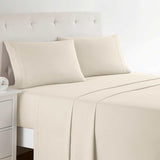 Clara Clark Bed Sheets, Premier 1800 Series 4 Piece Bed Sheet Set, Deep Pocket, Wrinkle, Fade, Stain Resistant, Luxury Soft Bedding Sheets & Pillowcases, Queen, Beige Cream Clara Clark