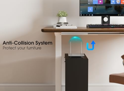 Xyndyx 330 lbs Capacity Dual Motor Electric Standing Desk Frame, Height Adjustable Sit Stand up Desk Legs Base Workstation, Anti-Collision Function, 2 Hooks, White Frame Only Xyndyx