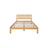 Novilla 12 Inch Queen Bed Frame with Headboard, Queen Size BedFrame with Headboard Classic Wooden Bed Frame Queen Size with Wood Slat Support, No Box Spring Needed, Easy Assembly, Natural Grain Wood Novilla