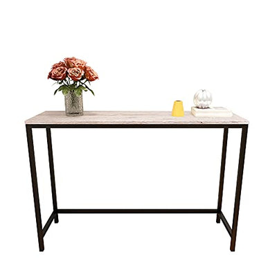 HOMERECOMMEND Console Table for Entryway Narrow Sofa Tables Entryway Table Rustic Narrow Entrance Console Tables Front Door Console Table Accent Table for Living Room Corridor Hallway White Oak