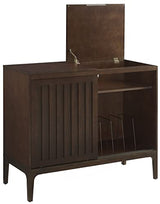 Crosley Furniture Asher Media Console and Record Player Stand with Storage for Vinyl Records, Dark Brown Crosley Furniture