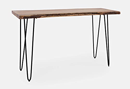 Jofran Nature's Edge 50" Modern Solid Wood Live Edge Console Sofa Table, Natural - WoodArtSupply