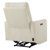 CHITA Power Recliner Chair for Adults, Electric Zero Clearance Wall Hugger Recliner for Small Spaces, Modern Living Room and RV Recliner Chair with Adjustable Power Headrest & Charging Ports, Cream