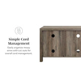 Walker Edison Georgetown Modern Farmhouse Double Barn Door TV Stand for TVs up to 65 Inches, 58 Inch, Rustic Oak Walker Edison