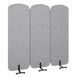Natwind 3 Panel 73.2 x 71 inch Office Room Privacy Protect Space Divider Portable Partition,Wall Folding Cubicle Indoor Freestanding Acoustic Partition Temporary for Office Room Natwind