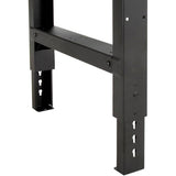 Global Industrial Adjustable Height Workbench C-Channel Leg, 2000 Lbs Capacity, 60" W x 36" D, 1-3/4" Maple Top Square Edge, Black Frame, Industrial Workbench Global Industrial