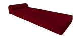 D&D Futon Furniture Sleeper Chair Folding Bed, Studio Sofa Guest Folded Mattress, High Density Foam (70 x 24 x 6, Red) D&D Futon Furniture