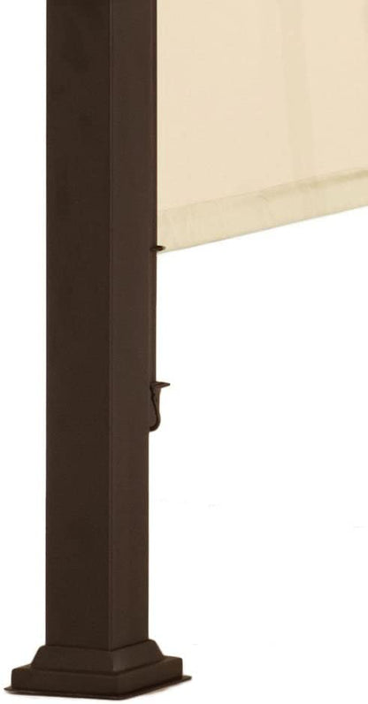 Universal Doubleton Steel Pergola Replacement Cover for Pergola Structures L-PG080PST, 85''x 208'' (Beige) - WoodArtSupply