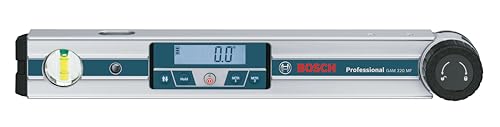 BOSCH GAM 220 MF 4-in-1 Digital Angle Finder, Includes Leg Extension, 4 AA Batteries, & Carrying Case - WoodArtSupply