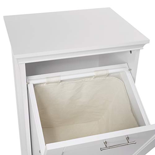 RiverRidge Somerset Tilt-Out Laundry Hamper, White RiverRidge