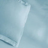 Superior Combed Cotton, 300 Thread Count 3 Piece Duvet Cover Set with 2 Pillow Shams, Single Ply Cotton, Soft and Luxurious Bedding Sets - Full/Queen Duvet Cover, Light Blue Superior