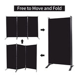 JVVMNJLK Indoor Room Divider, Portable Office Divider, Room Divider Wall Screen 3 Panel, Folding Partition Privacy Screen Walls Dividers for Room Separator 102" W x 71.3" H,Black JVVMNJLK
