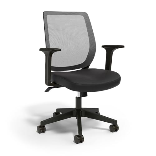 Union & Scale Staples Mesh Back Swivel Office Chair, Ergonomic Fabric Seat, Adjustable Height, Tilt Tension and Tilt Lock, Perfect as an Office or Gaming Chair Union & Scale