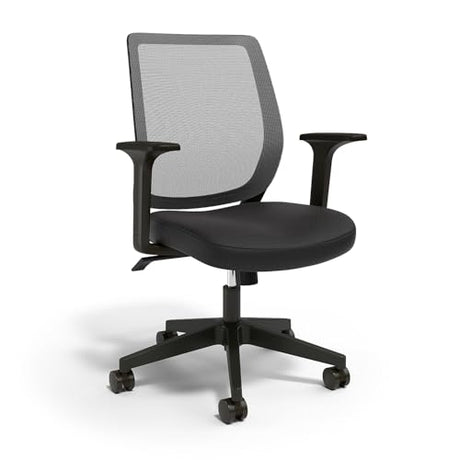 Union & Scale Staples Mesh Back Swivel Office Chair, Ergonomic Fabric Seat, Adjustable Height, Tilt Tension and Tilt Lock, Perfect as an Office or Gaming Chair Union & Scale