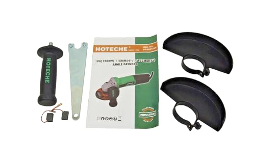 Hoteche 4-1/2"" 5"" Electric Variable Speed Angle Grinder 10AMP P800426A, Green - WoodArtSupply